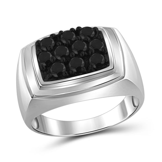 Men's 1 ct. T.W. Black Diamond Ring in Sterling Silver