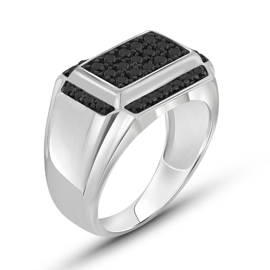 Men's 1 ct. T.W. Black Diamond Ring in Sterling Silver