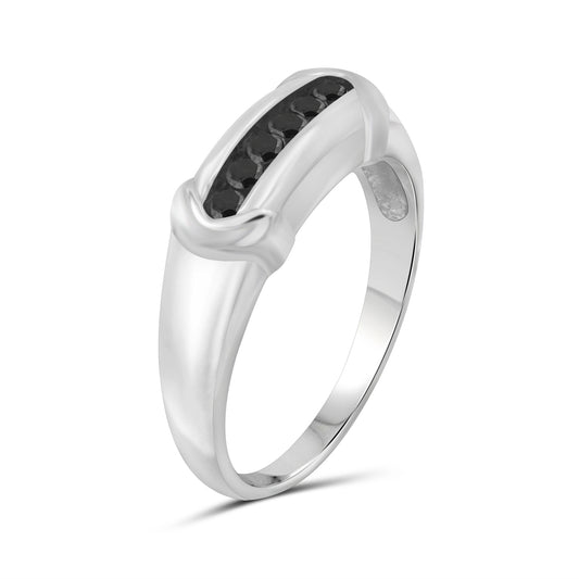 Men's 1/4 ct. T.W. Black Diamond Ring in Sterling Silver or 14K Gold over Silver
