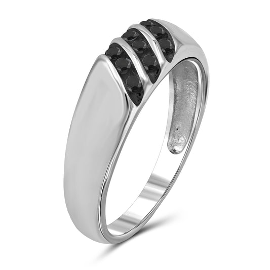 Men's 1/4 ct. T.W. Black Diamond Ring in Sterling Silver or 14K Gold over Silver