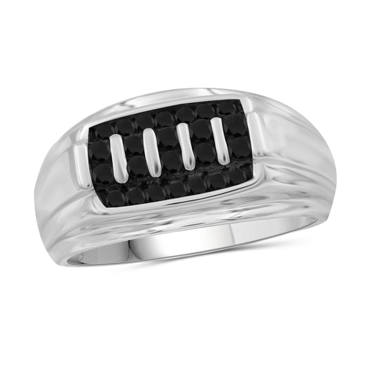 Men's 1/2 ct. T.W. Black Diamond Ring in Sterling Silver or 14K Gold over Silver