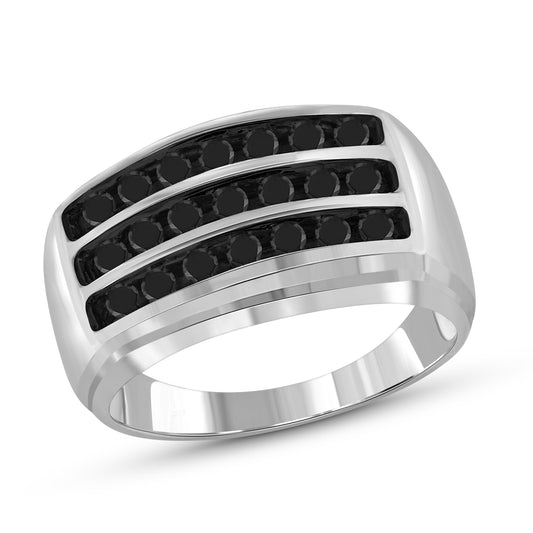 Men's 1 ct. T.W. Black Diamond Ring in Sterling Silver