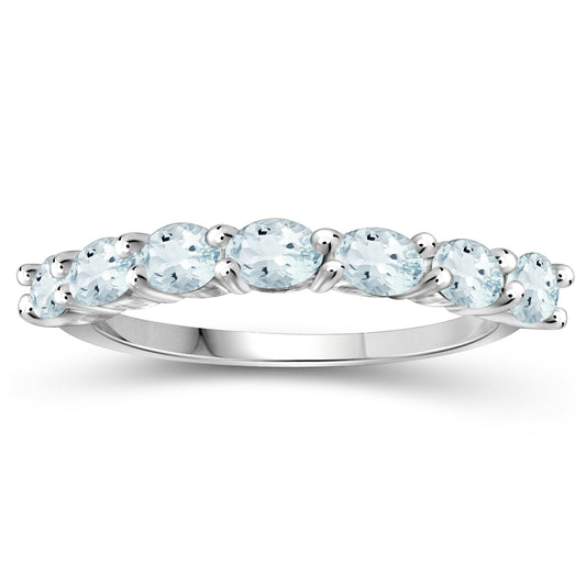 Aquamarine Ring in Sterling Silver or 14K Gold over Silver