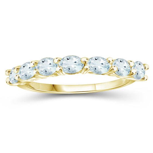 Aquamarine Ring in Sterling Silver or 14K Gold over Silver