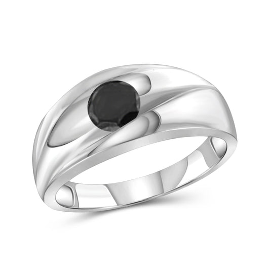 Men's 1 ct. T.W. Black Diamond Ring in Sterling Silver
