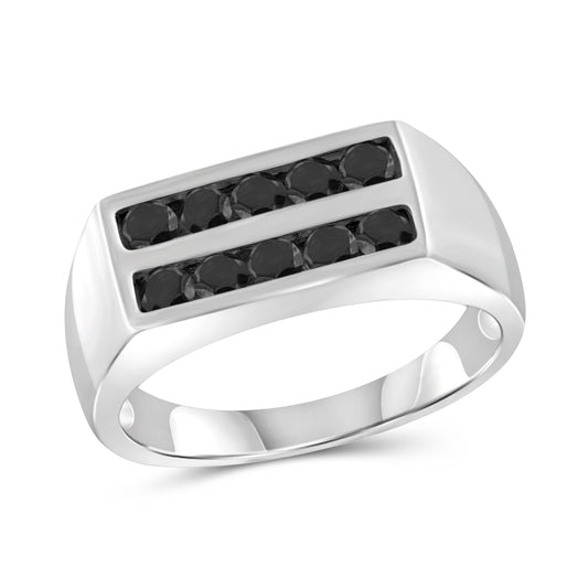 Men's 1 ct. T.W. Black Diamond Ring in Sterling Silver