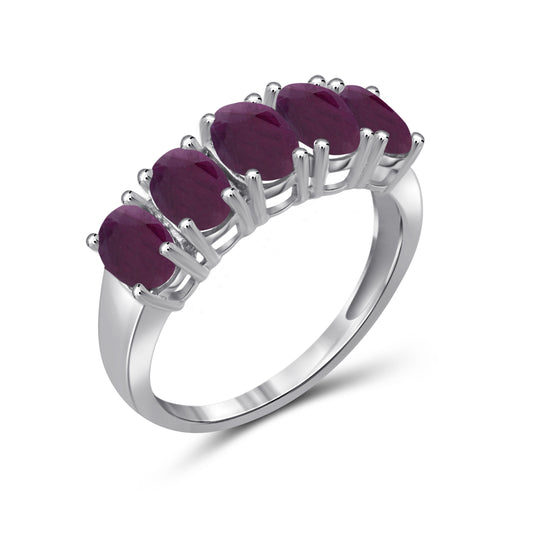 2.40 ct. T.G.W. Ruby Ring in Sterling Silver