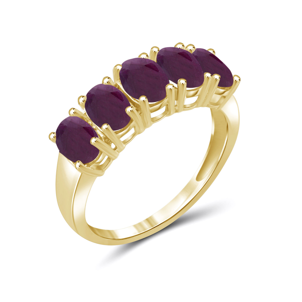 2.40 ct. T.G.W. Ruby Ring in 14K Gold over Silver