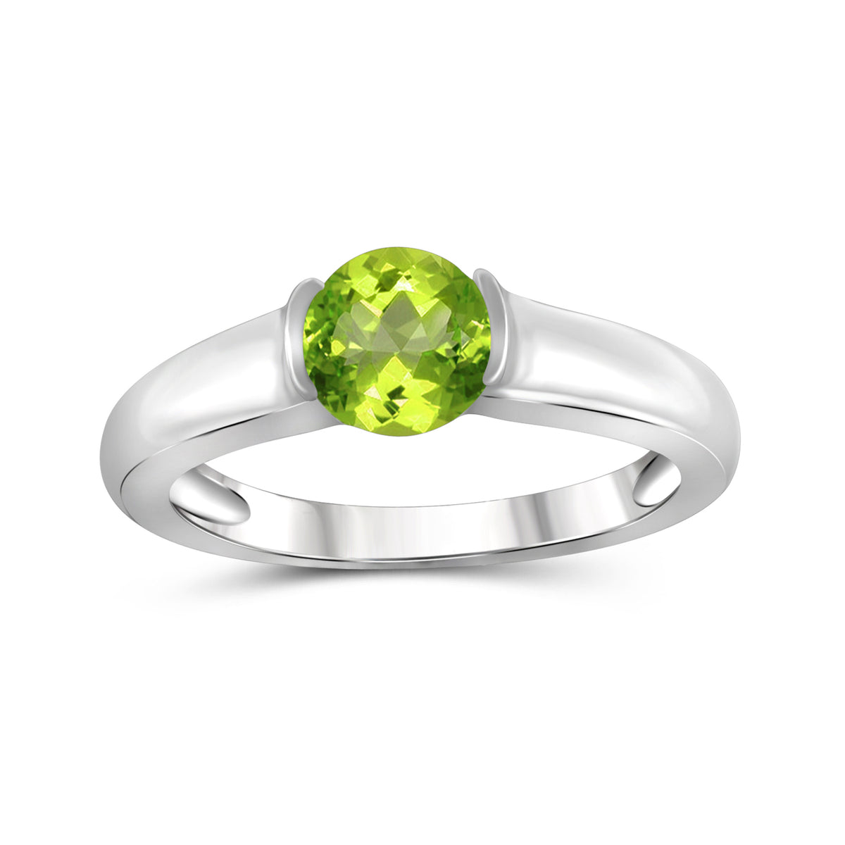 0.75 ct. T.G.W. Peridot Ring in Sterling Silver