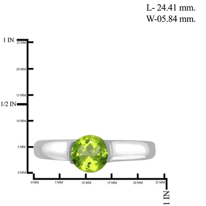 0.75 ct. T.G.W. Peridot Ring in Sterling Silver