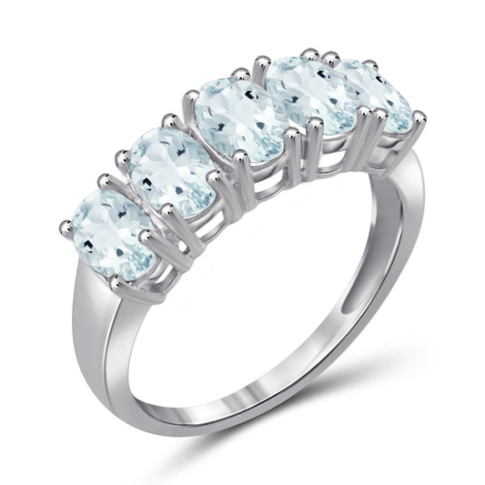 Birthstone Ring in Sterling Silver or 14K Gold over Silver