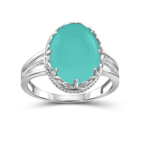 6-3/4 Carat T.G.W. Chalcedony Sterling Silver Ring