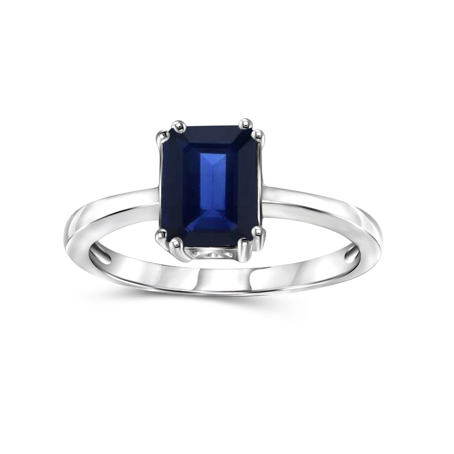 2 Carat T.G.W. Sapphire Sterling Silver Ring