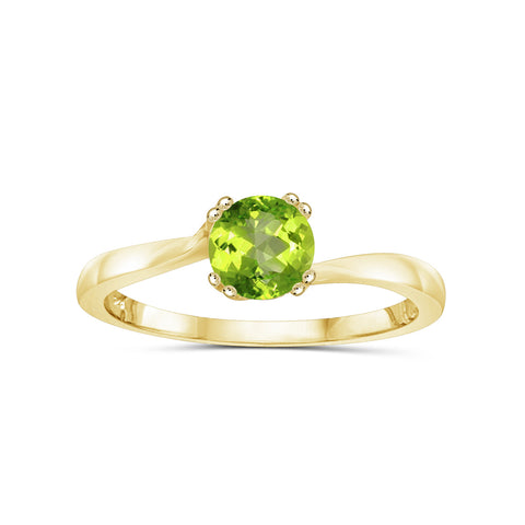 1/2 Carat T.G.W. Peridot 14K Gold-Plated Ring