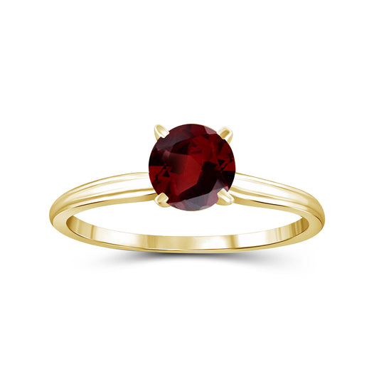 3/4 ct. T.G.W. Garnet Ring in 14K Gold over Silver