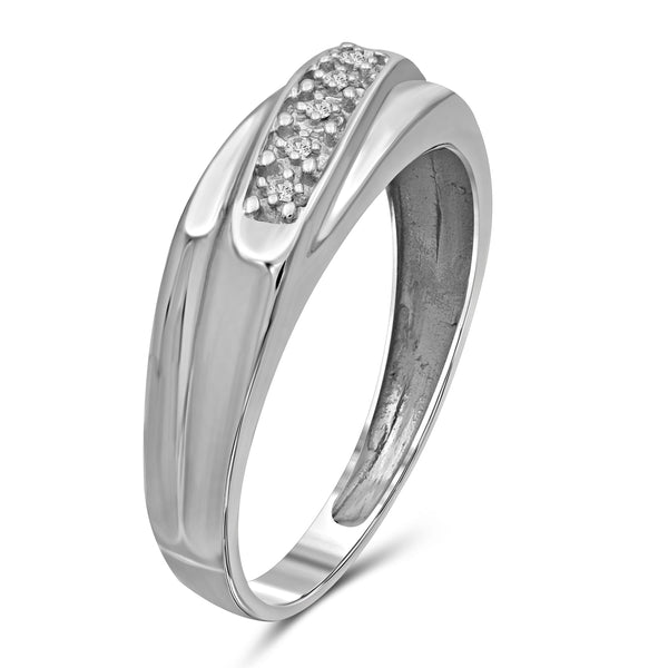 White Diamond Rings for Men – Accent Genuine White Diamond Ring for Men – Hypoallergenic 10K White Gold or Yellow Gold Ring Men – Real Diamond Mens Rings Fashion Statement Ring – Luxurious Gifts for Him
