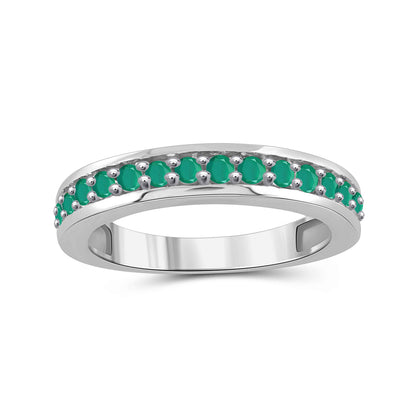 1 ct. T.G.W. Emerald Ring in Sterling Silver