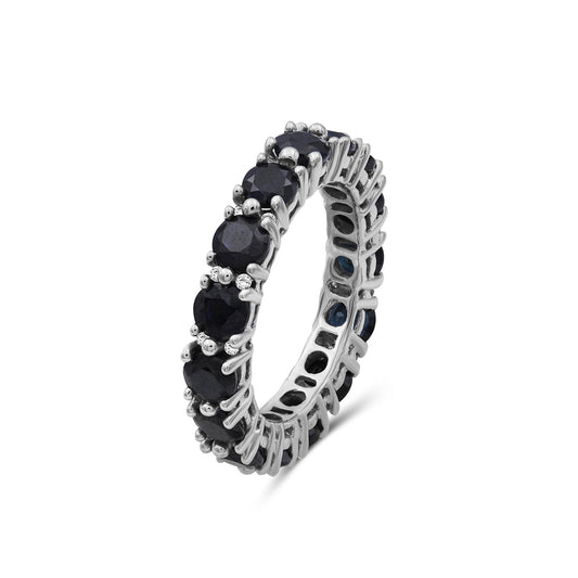5 1/2 ct. T.G.W. Sapphire Ring in Sterling Silver