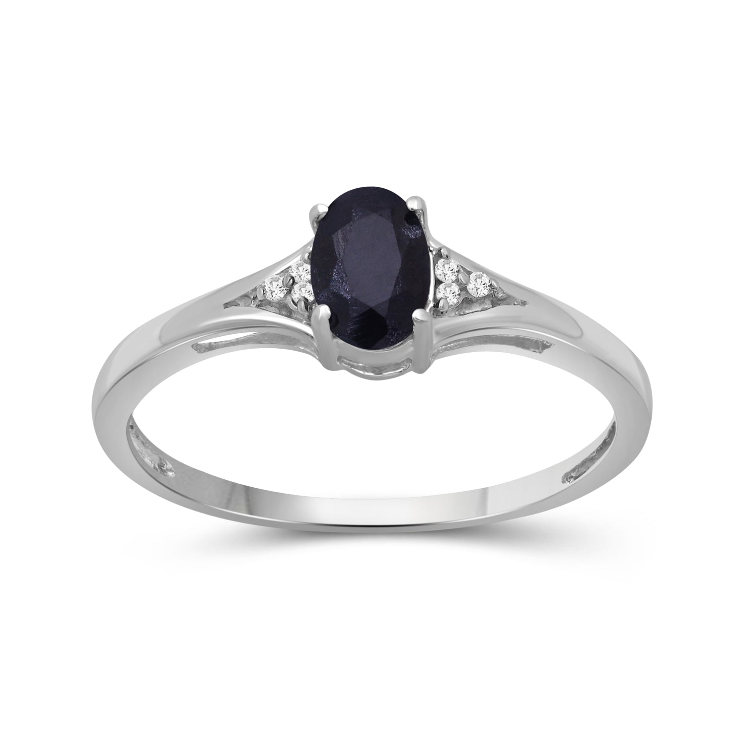 1/2 Carat T.G.W. Sapphire And White Diamond Accent Sterling Silver Sterling Silver Ring