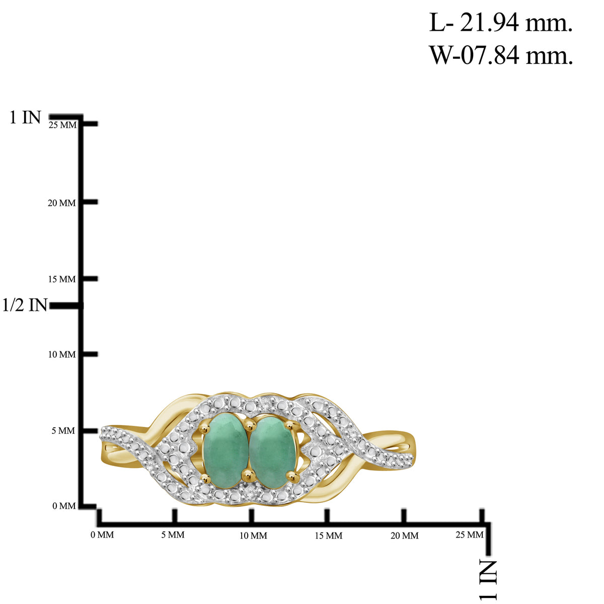 1 3/4 ct. T.G.W. Emerald & 1/20 ct. T.W. White Diamond 3-Piece Jewelry Set in 14K Gold over Silver